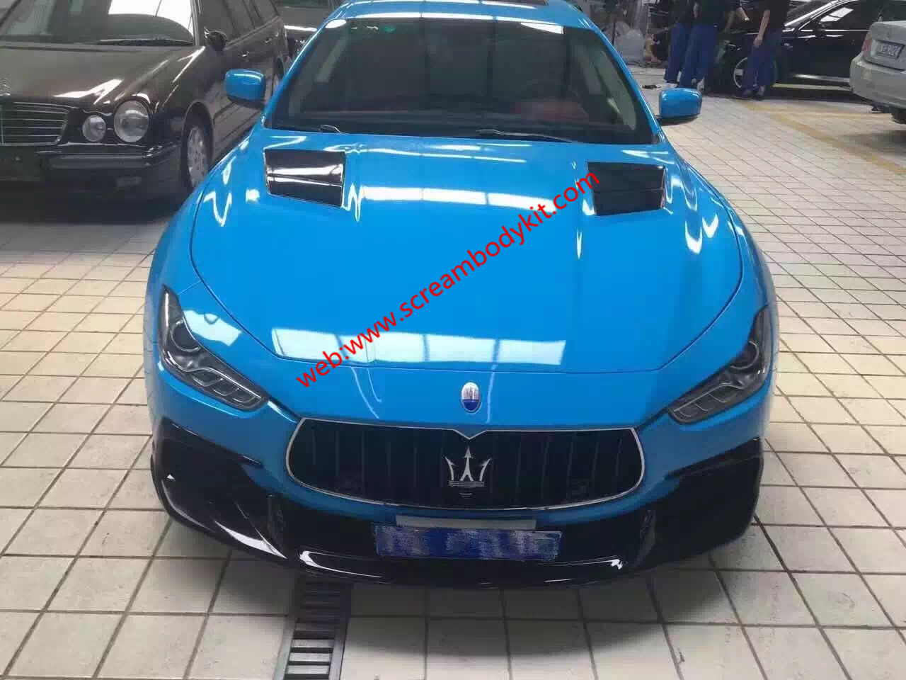 Maserati Ghibli body kit ASPEC front lip after lip side skirts wing