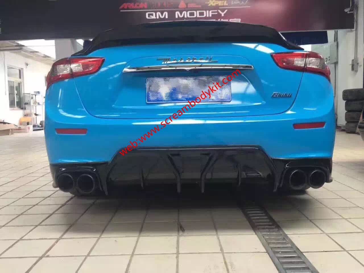 Maserati Ghibli body kit ASPEC front lip after lip side skirts wing