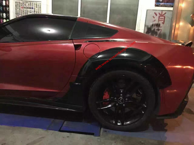 Chevrolet Corvette z06 C7wide body kit and carbon fiber body kit front bumper after bumper side skirts