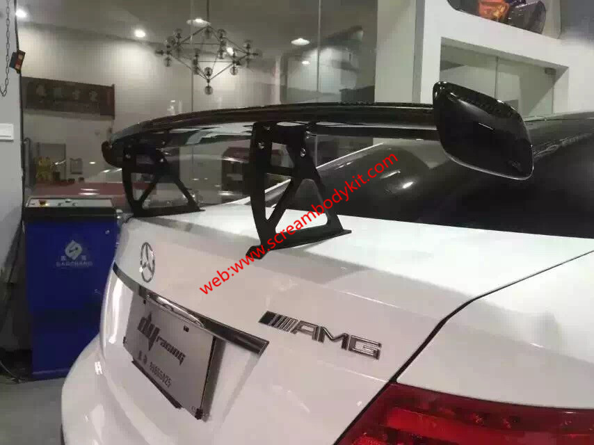 Benz C63 update black series wing Carbon Fiber