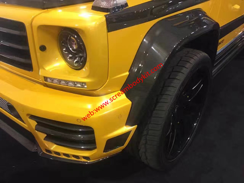 Mercedes Benz G500 G63 w463 mansory body kit front bumper after bumper hood spoiler side skirts fenders