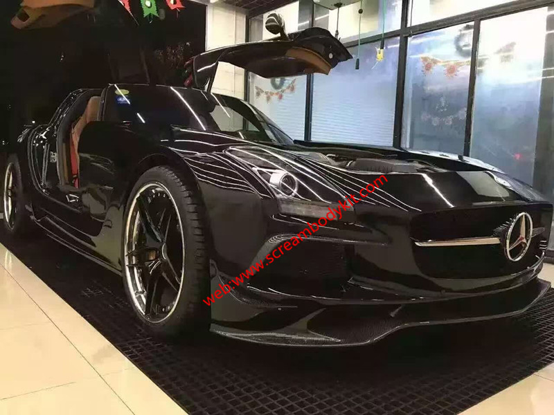 Mercedes Benz sls front lip after lip spoiler carbon fiber