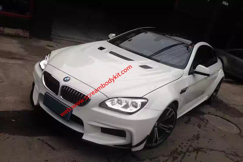 BMW 640 M6 F12 F13 wide body kit front bumper rear bumper side skirts wide fenders hood spoiler wing