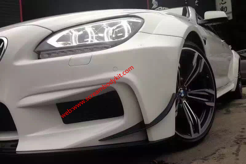 BMW 640 M6 F12 F13 wide body kit front bumper rear bumper side skirts wide fenders hood spoiler wing