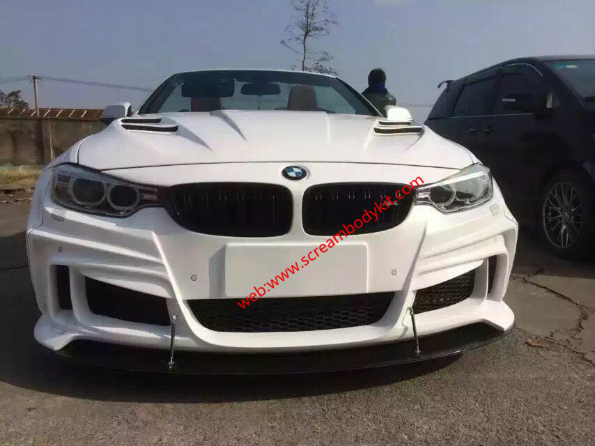 14-16 BMW4 F32/F82 wide body kit front bumper after bumper side skirts hood fenders