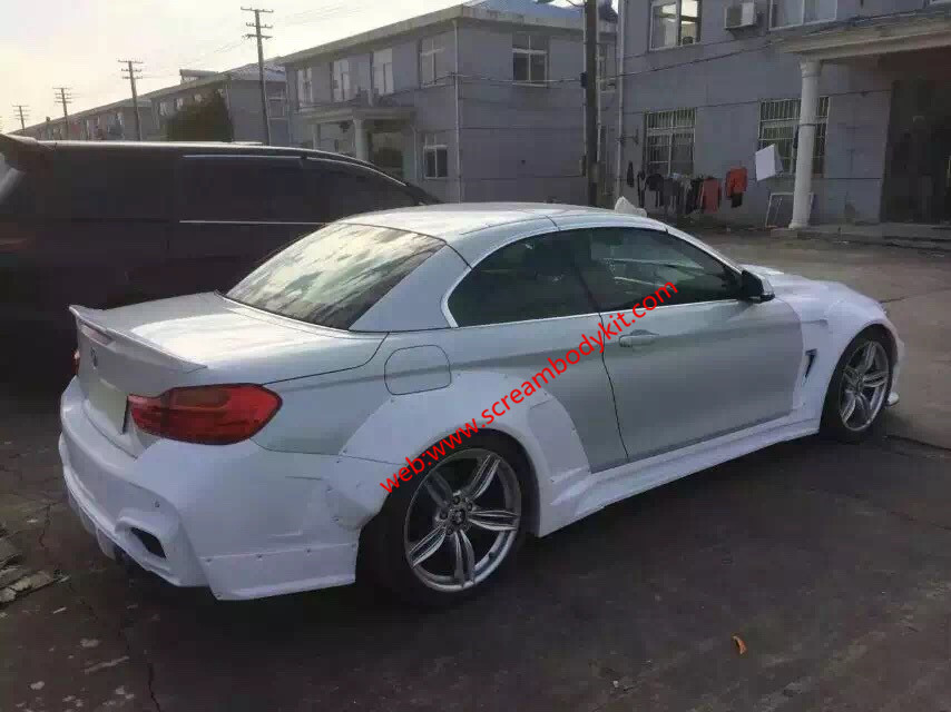 14-16 BMW4 F32/F82 wide body kit front bumper after bumper side skirts hood fenders