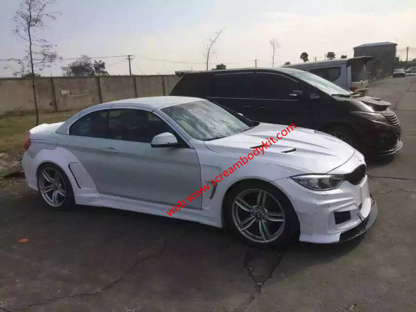 14-16 BMW4 F32/F82 wide body kit front bumper after bumper side skirts hood fenders