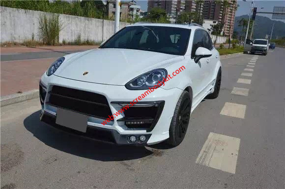 Porsche cayenne body kit front bumper after bumper side skirts hood rear spoiler fenders