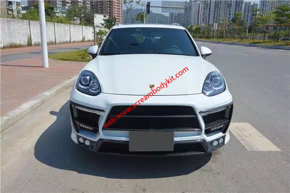 Porsche cayenne body kit front bumper after bumper side skirts hood rear spoiler fenders