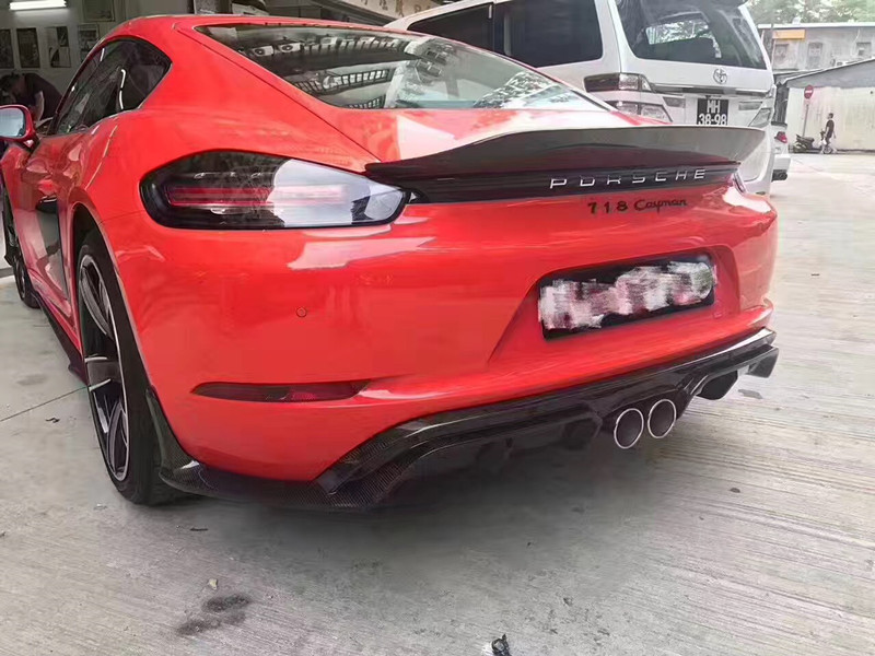 Porsche 718 Cayman Boxster body kit front lip after lip side skirts spoiler