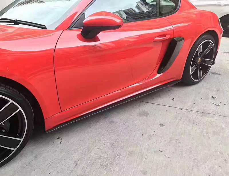 Porsche 718 Cayman Boxster body kit front lip after lip side skirts spoiler