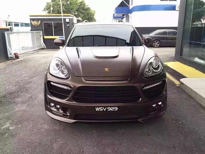 10-14 Porsche cayenne body kit front bumper after bumper side skirts  fenders hood spoiler