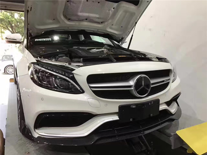 Mercedes-Ben W205 C63s body kit front lip after lip spoiler