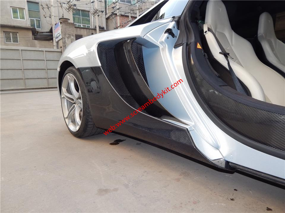 Mclaren mp4 12C body kit front lip after lip side skirts spoiler hood