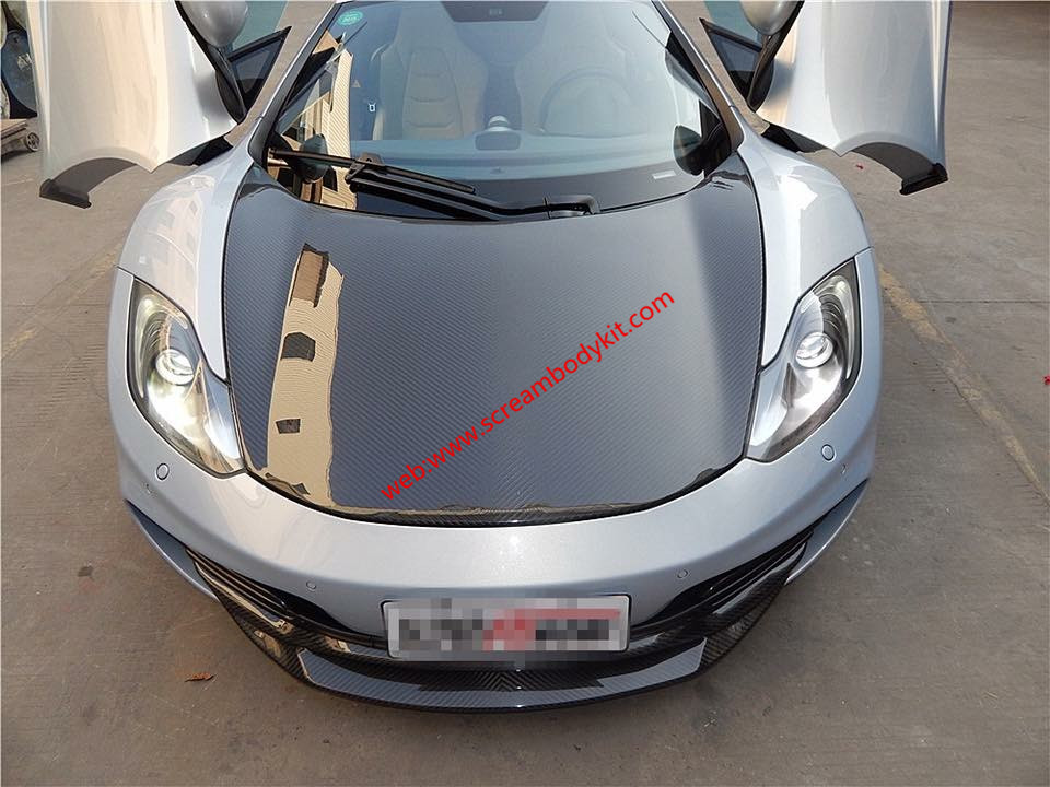 Mclaren mp4 12C body kit front lip after lip side skirts spoiler hood