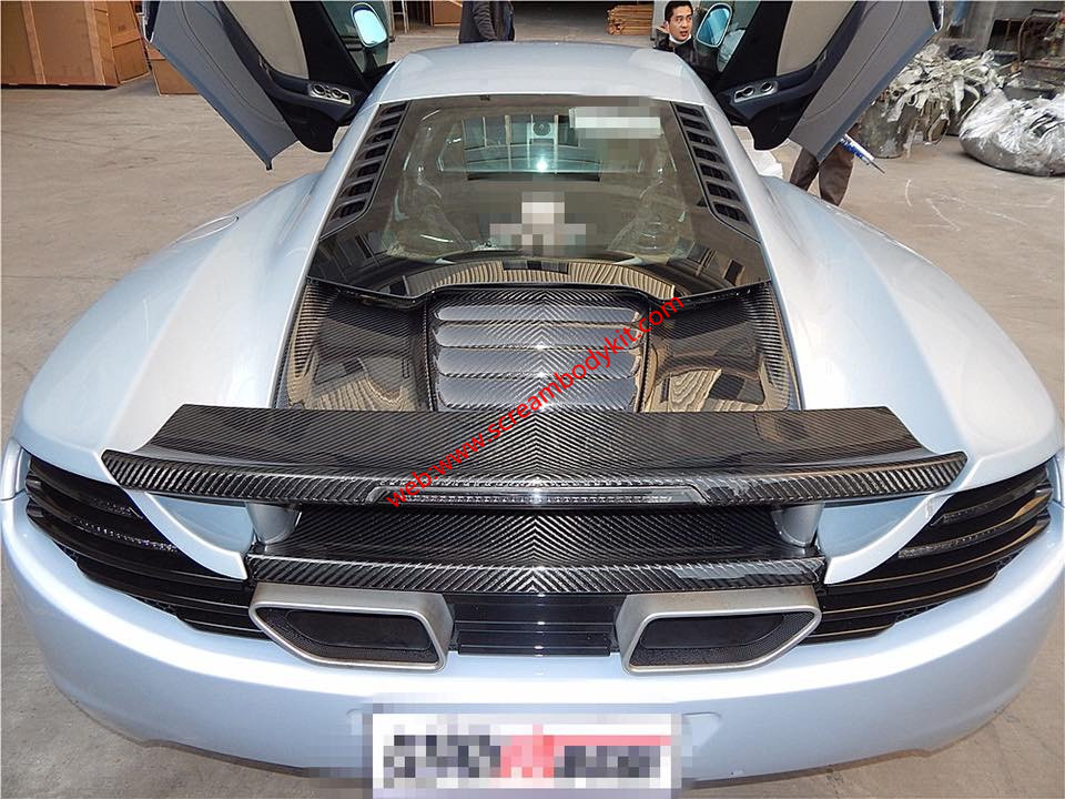 Mclaren mp4 12C body kit front lip after lip side skirts spoiler hood