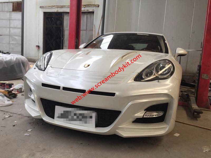 10-13 Porsche Panamera body kit front bumper after bumper side skirts hood rear spoiler