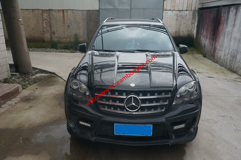 Mercedes-Benz ml350 bodykit front bumper after bumper hood