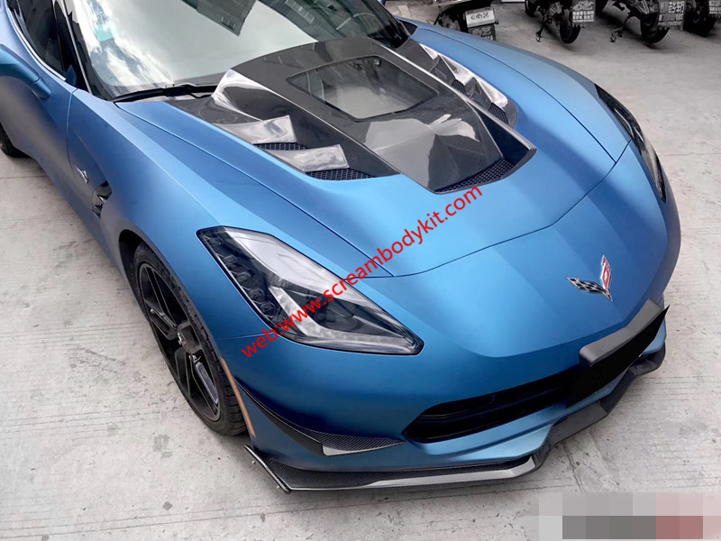 Chevrolet Corvette z06C7 body kit front lip hood after lip spoiler