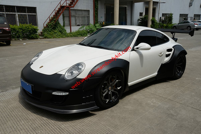 Porsche 911 (997)body kit front bumper after bumper side skirts rear spoiler fenders