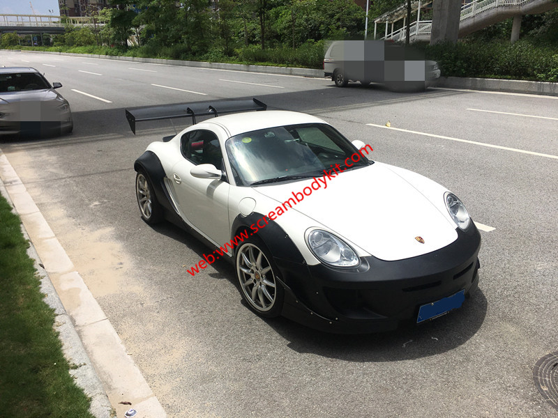 porsche 987.1 Cayman wide body kit front bumper after bumper side skirts fenders