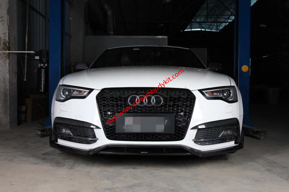 12-19 Audi A5 S5 body kit front lip after lip dry carbon fiber