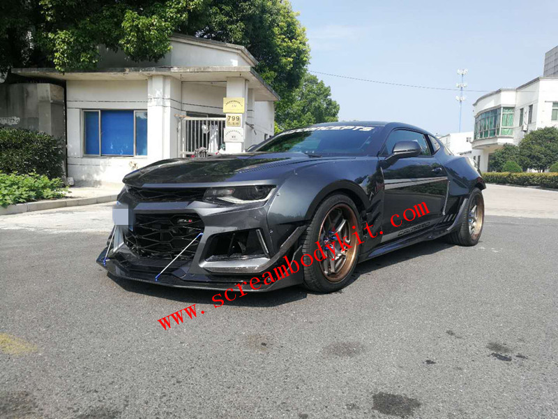 Camaro Wide Body Kit front lip rear lip side skirts fender hood