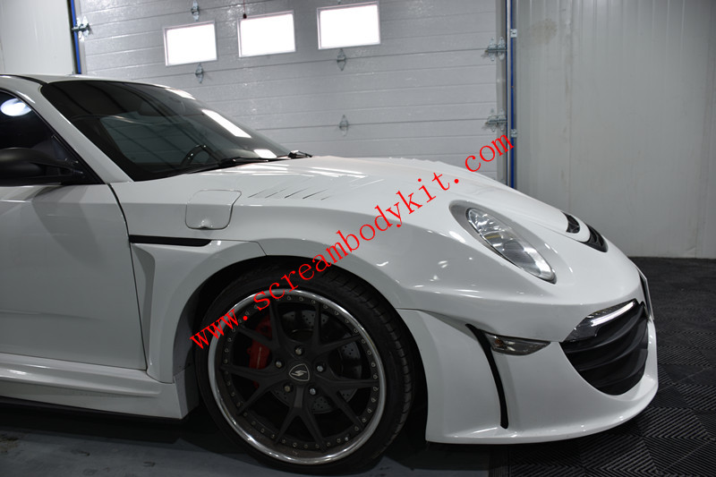 04-12 Porsche 911 997 wide body kit front bumper after bumper fenders spoiler