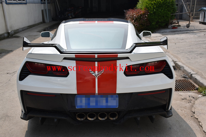 Chevrolet Corvette Z06 C7 front lip side skirts carbon fiber