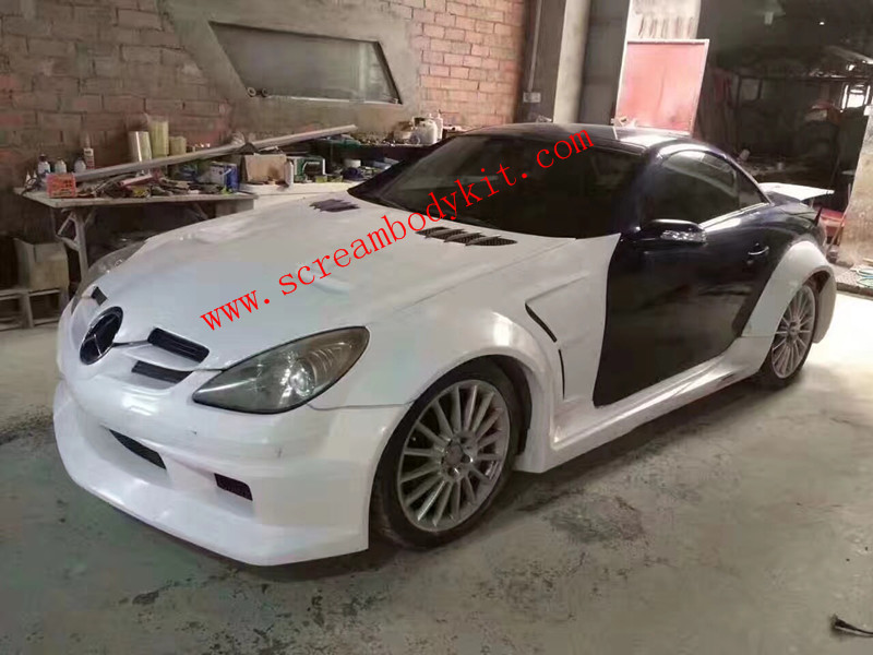 Mercedes-Benz SLK R171 wide body kit front bumper after bumper side skirts fenders hood TYPE2