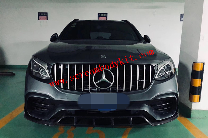 Mercedes-Benz GLC 63s or GLC front lip and front bumper after bumper carbon fiber