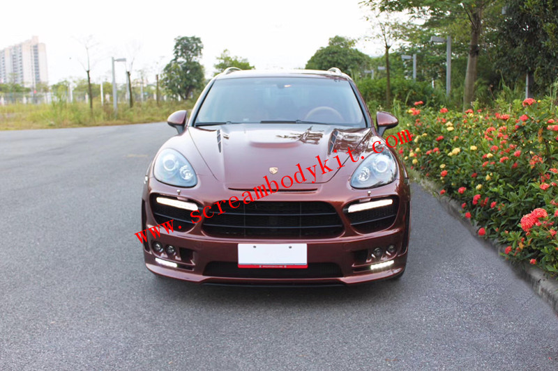 11-14 porsche cayenne 958 wide body kit HAMANN-EVO front bumper after bumper side skirts hood