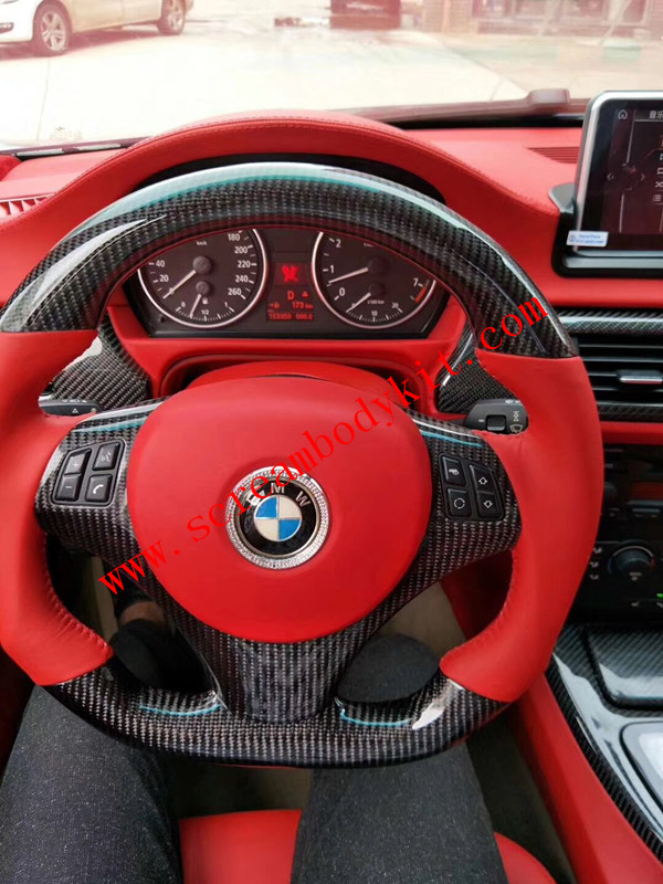 BMW x5 X6 X4 m3 m4 m2 3，4，5，6，7 Z4 Carbon fiber Steering wheel or Led Light Steering wheel