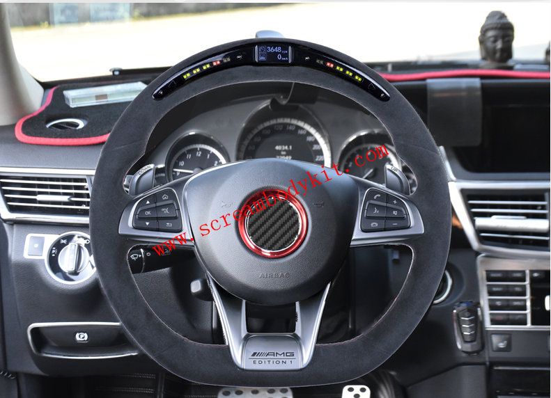 Mercedes-Benz AMG A45 C63 S63 G63 A B C E CLA GLC GLE AMG Carbon fiber steering wheel or led steering wheel