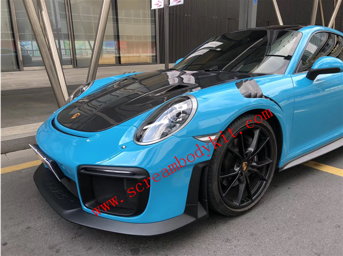 Porsche GT2RS body kit 991 911 carrera carreraS  front bumper after bumper side skirts wing rear spoiler hood