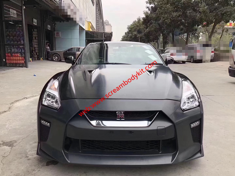 08-16 GTR R35 nismo body kit front bumper after bumper side skirts hood lighting  PP