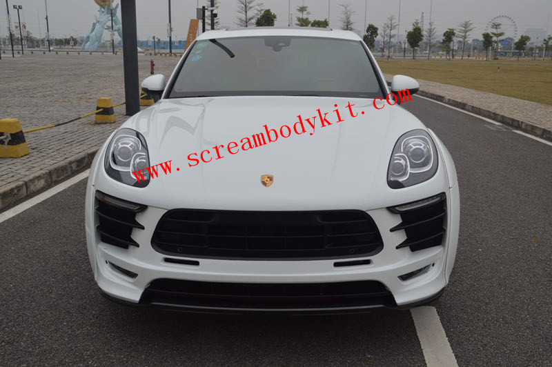 Porsche macan wide body kit front bumper front lip side skirts after lip fenders