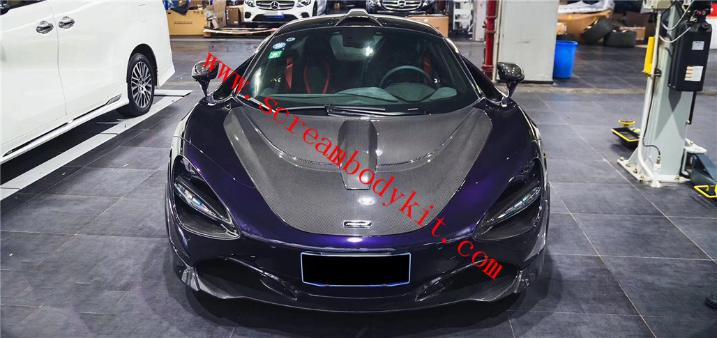 Mclaren 720S hood dry carbon fiber novitec