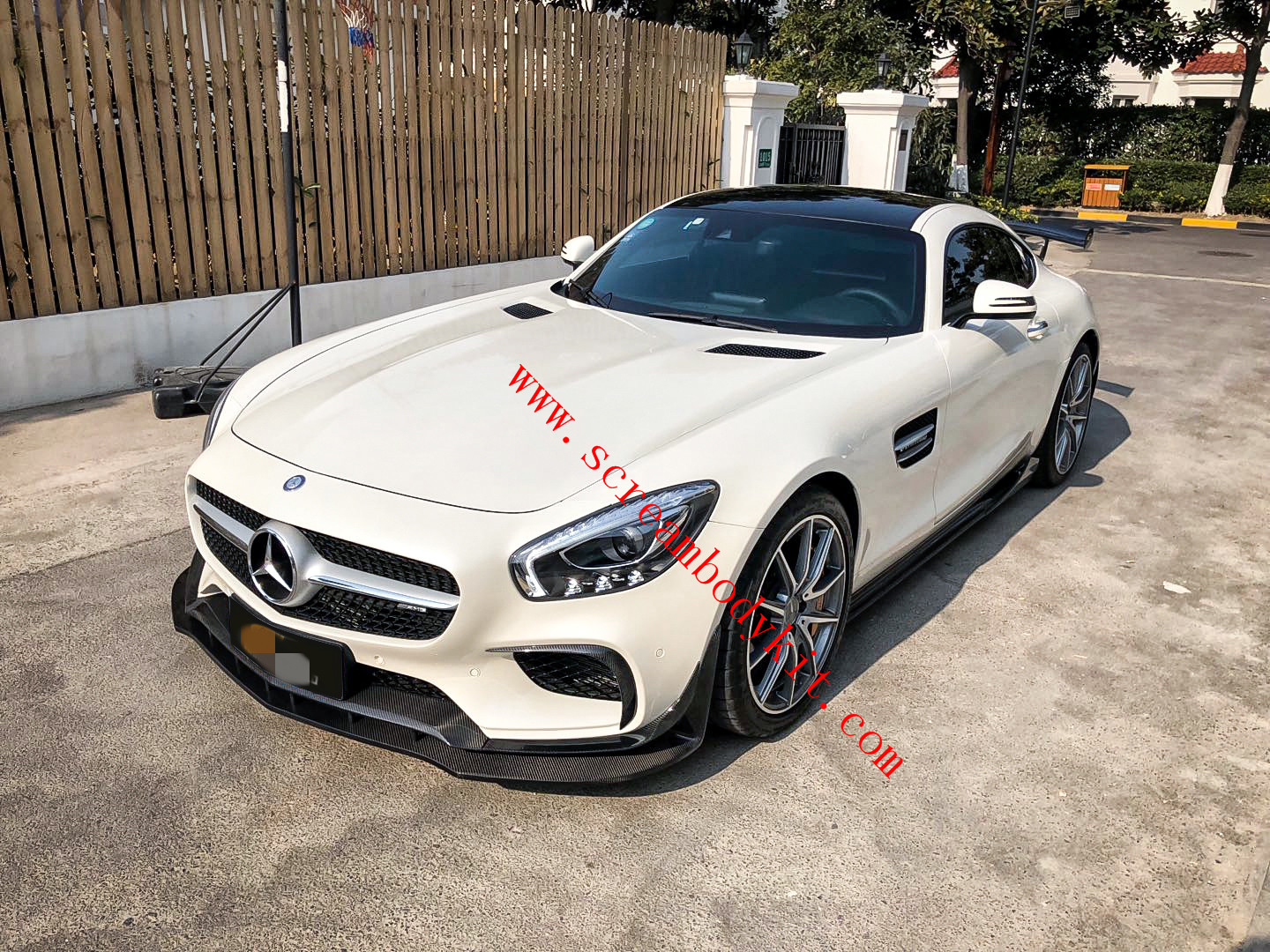 Mercedes-Benz GT/GTS AMG  front lip rear lip spoiler side skirts carbon fiber ver1.1