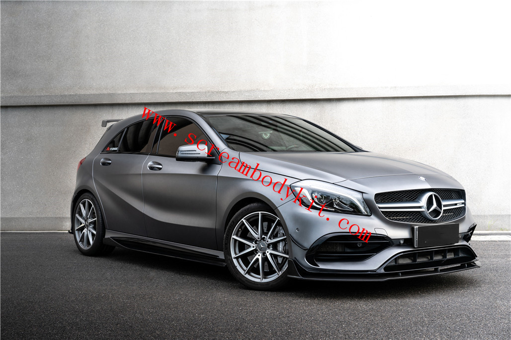 Mercedes-Benz A45 A200 A260 front lip rear lip side skirts spoiler carbon fiber