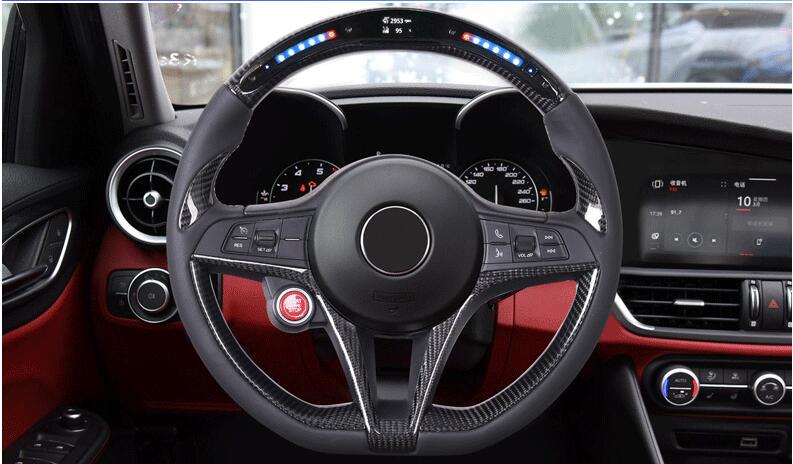 Alfa Romeo Giulia/Stelvio LED carbon fiber steering wheel or not add LED