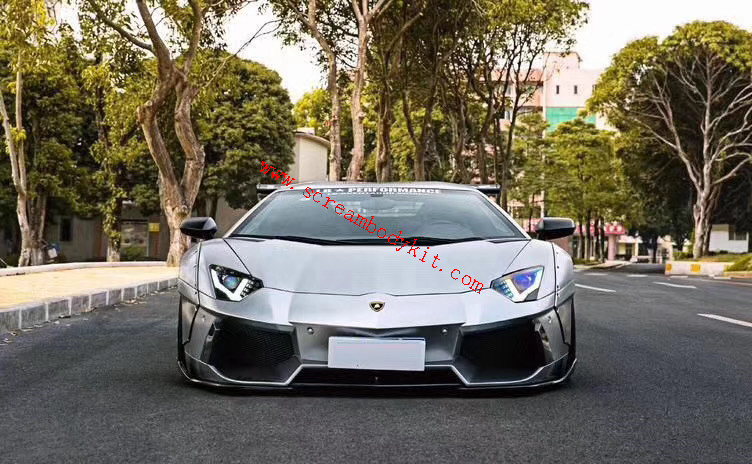 Lamborghini Aventador LP700 wide body kit lb front bumper front lip fenders rear lip spoiler side skirts