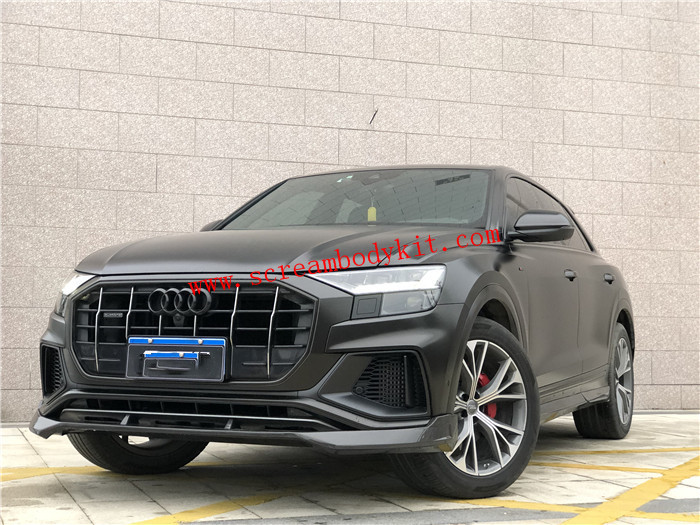 Audi Q8 front lip rear lip side skirts spoiler side skirts carbon fiber