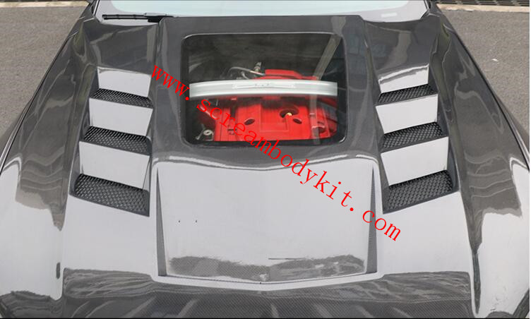 18-20 Mustang carbon fiber hood (Transparent)
