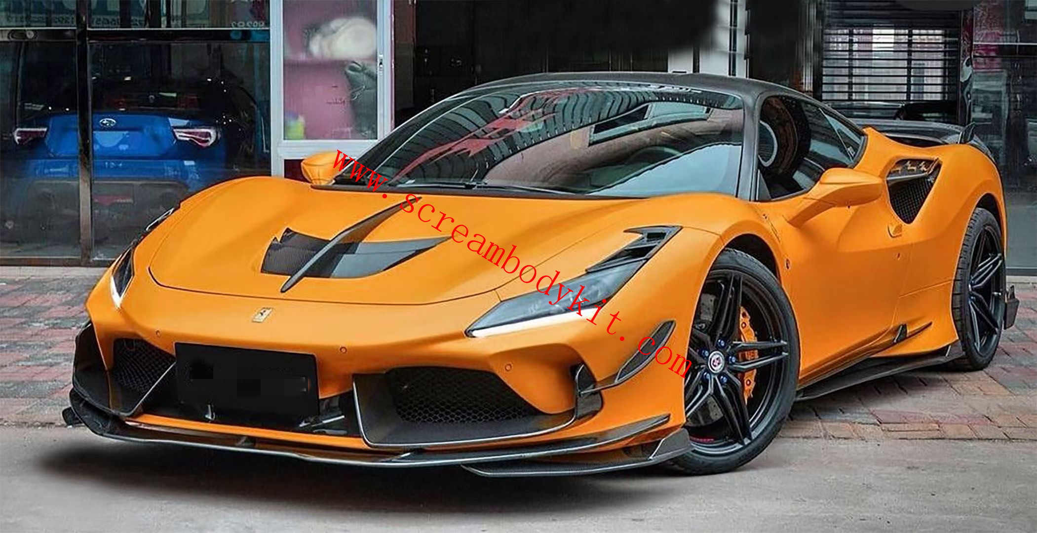 Ferrari F8 body kit front lip rear lip side skirts spoiler other parts whole dry carbon fiber