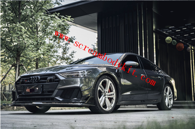Audi A7 C8 front lip rear lip spoiler carbon fiber