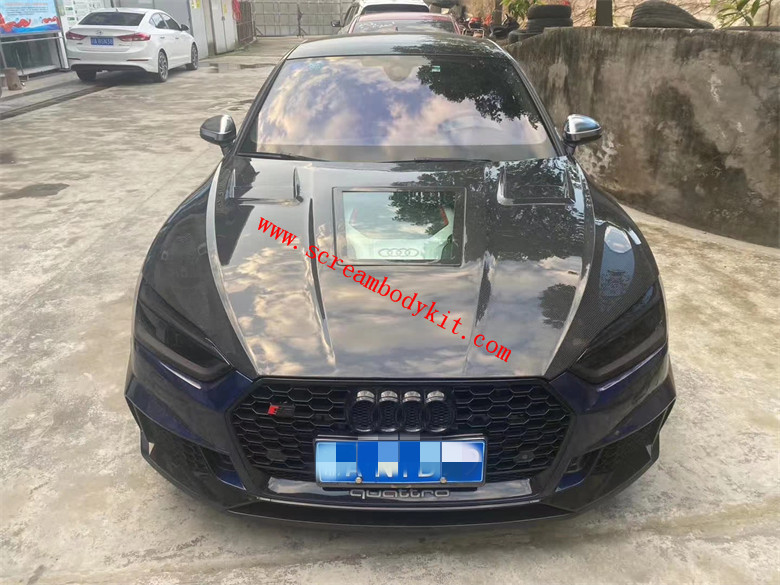 17-19 Audi A5 S5 RS carbon fiber hood