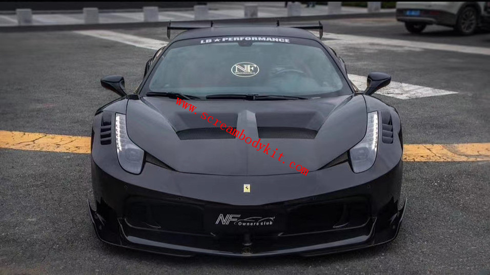 Ferrari 458 wide body kit LB PERFORMANCE  Liberty Walk front bumper hood fenders spoiler rear bumper rear fenders