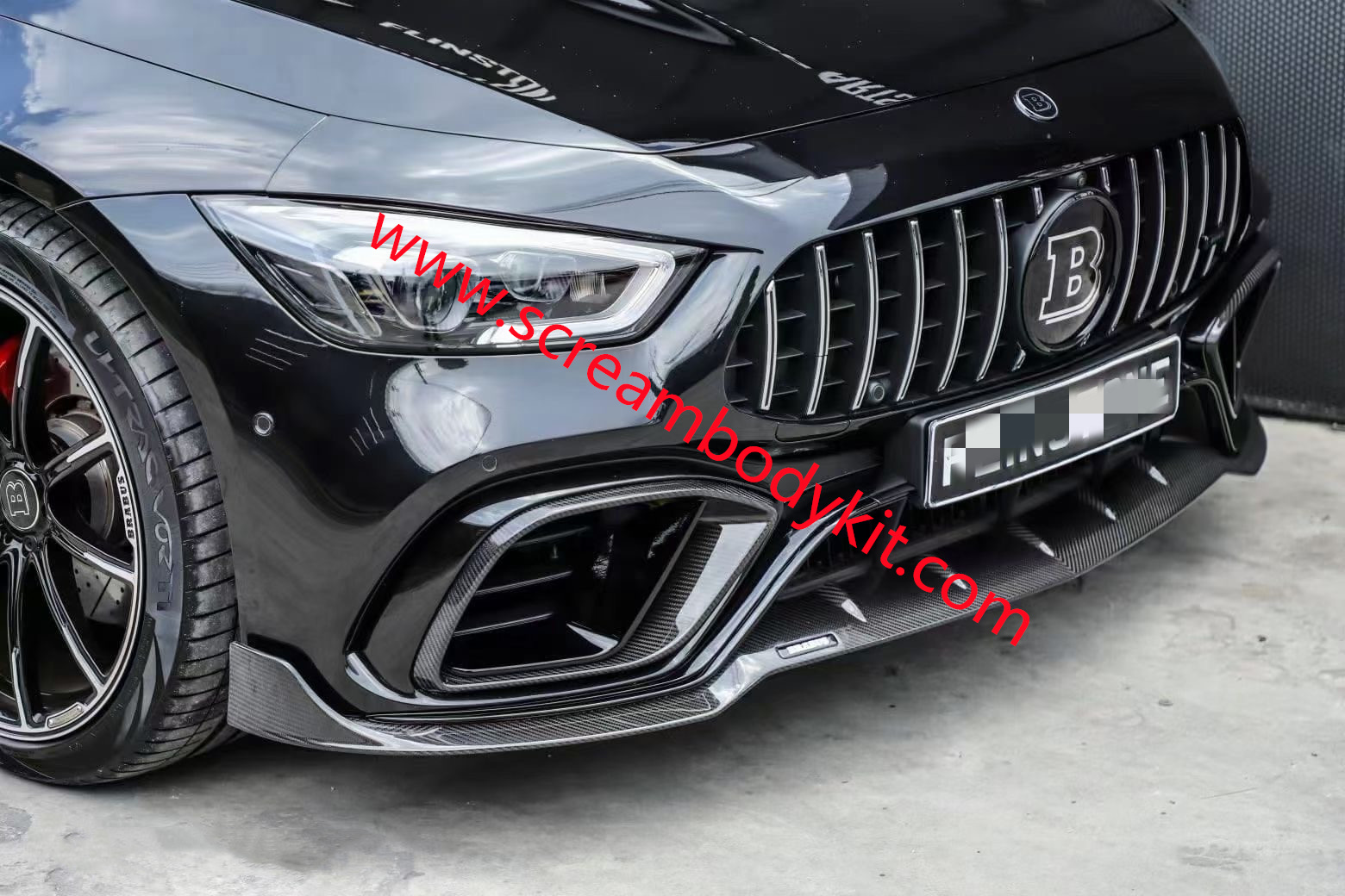 Mercedes-Benz x290 GT63 GT50 GT53 brabus body kit front lip rear lip side skirts vent spoiler wing whole dry carbon fiber