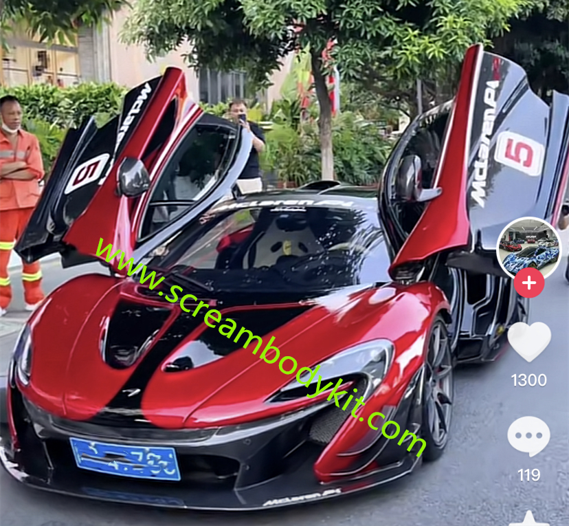 Mclaren P1 GTR body kit front bumper rear bumper side skirts fenders spoiler